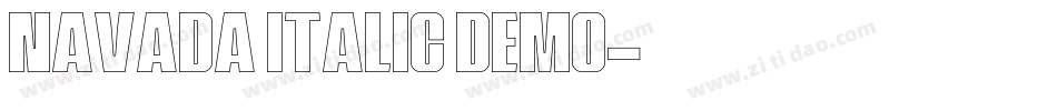 Navada Italic Demo字体转换
